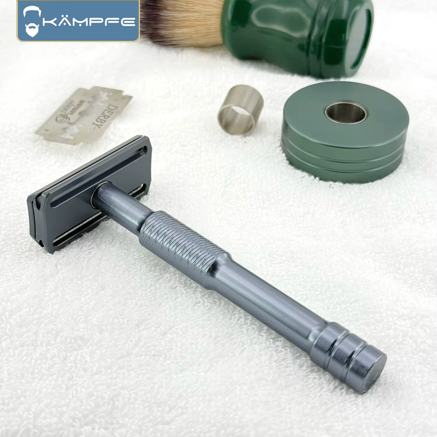 Rasoir de sécurité manuel KAMPFE CNC en aluminium à double tranchant