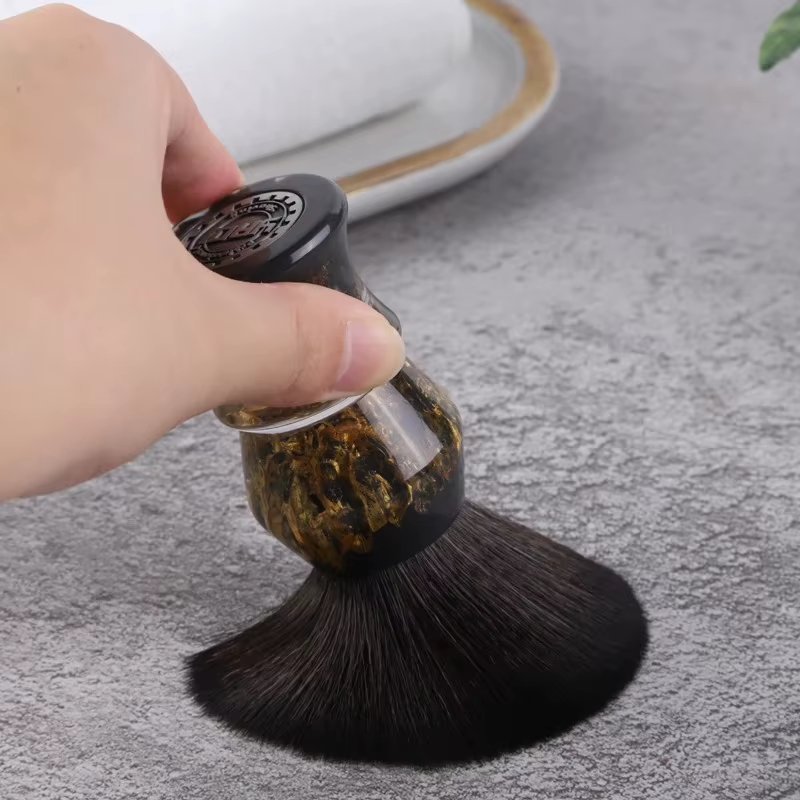 YAQI DEEP STONES 24mm cheveux synthétiques résine poignée hommes brosse de rasage humide fournir une expérience