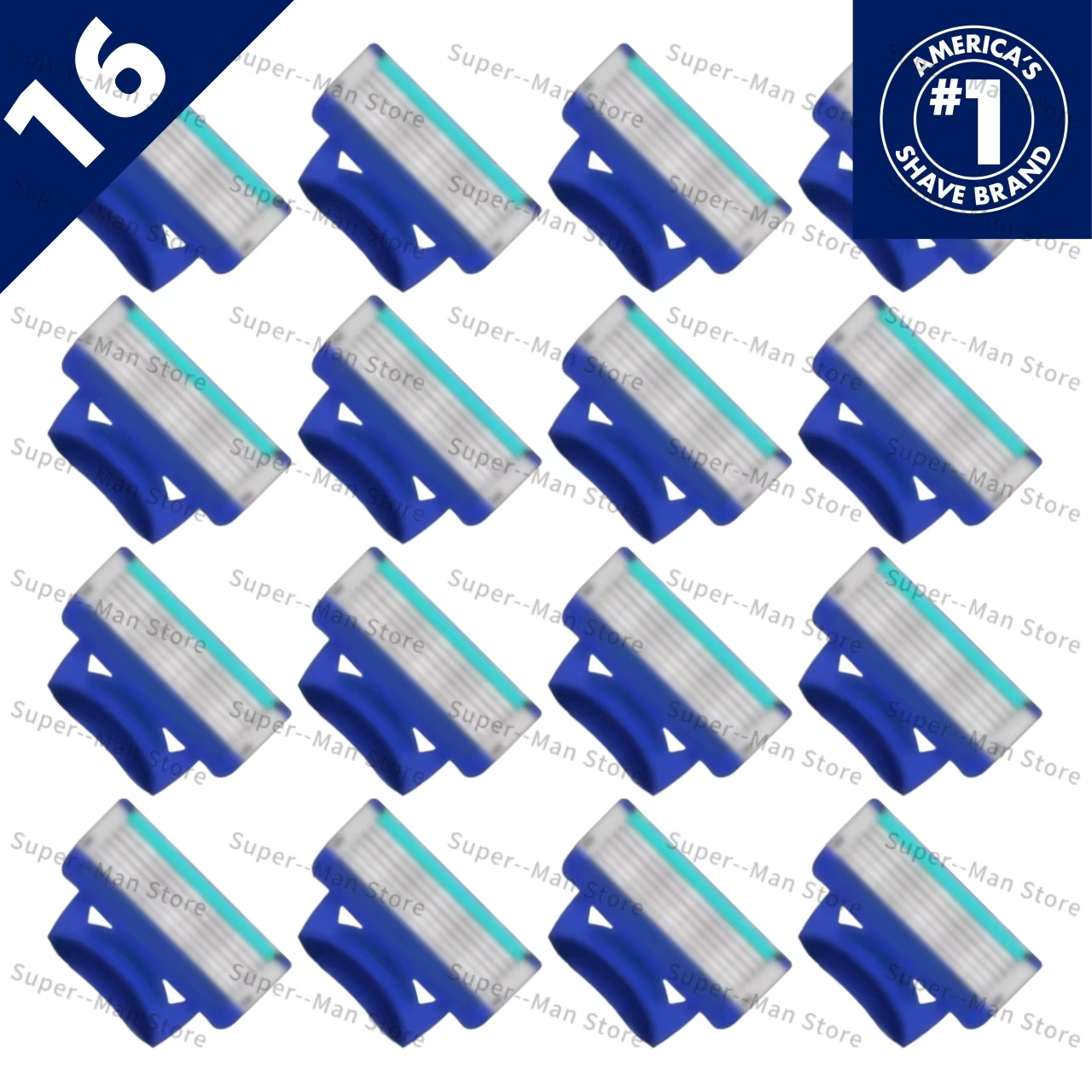 Nouveau rasoir manuel bleu à 5 lames