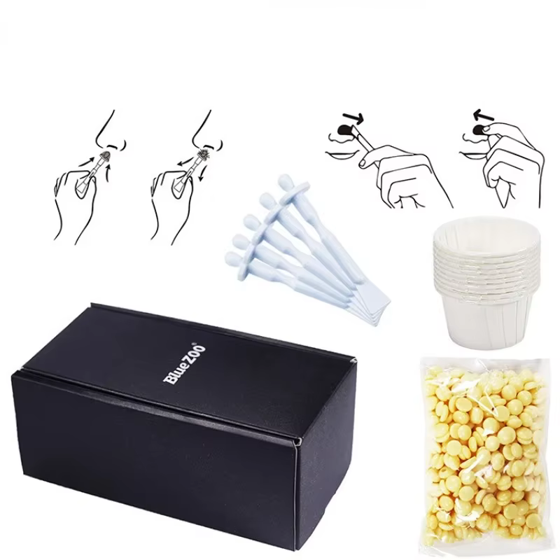 Kit de cire de nez indolore portable pour hommes et femmes