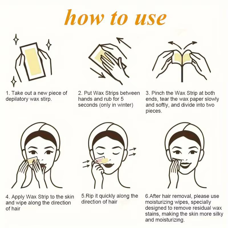 Bandes de cire pour le visage