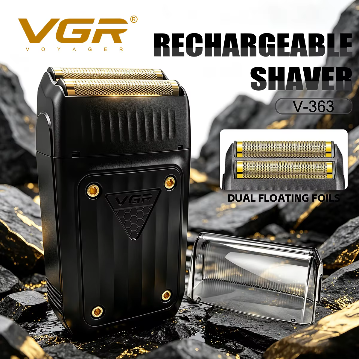 VGR Rasoirs électriques Rasoir homme électrique