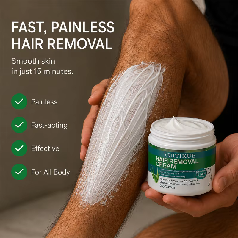 Crème dépilatoire à l'aloe vera et à la vitamine E 65g