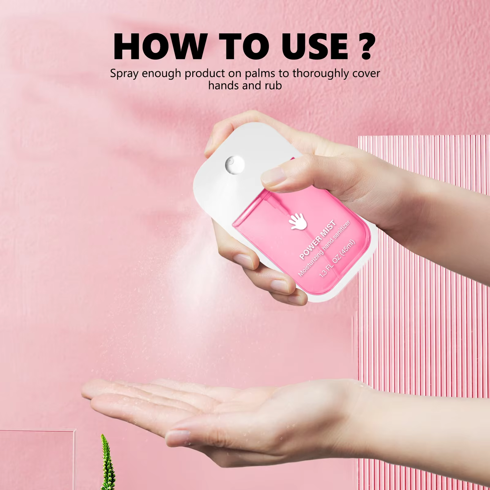 Spray désinfectant pour les mains format voyage