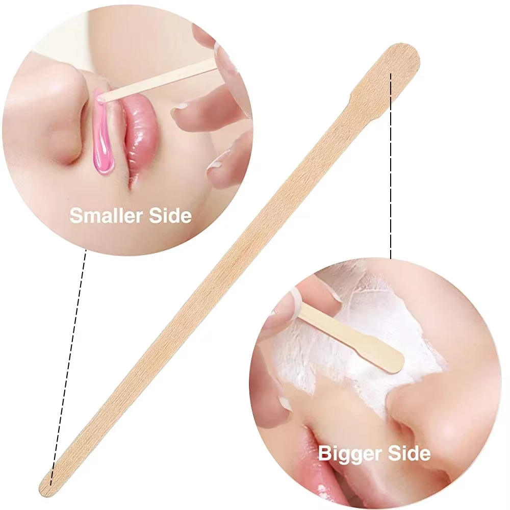100 pièces femme en bois épilation bâton jetable