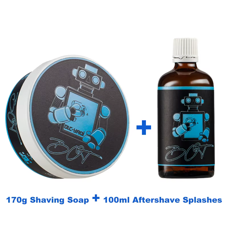 YAQI BOT Atisan 170g Savon à raser et 100 ml de éclaboussures après-rasage sans alcool pour hommes kit