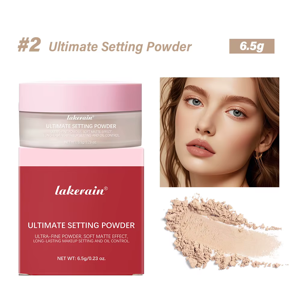 ONE/SIZE Poudre de réglage longue durée, finition rose mat, contrôle de l'huile et retrait de la Fixation du maquillage, réglage de la Modification des pores, cosmétiques