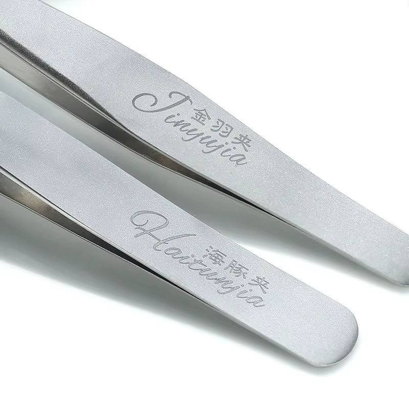 Pincettes à cils professionnelles en acier inoxydable