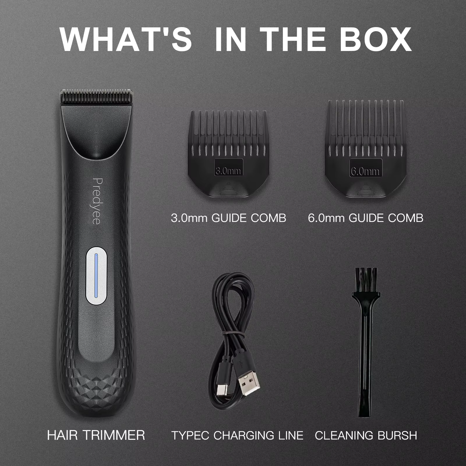Tondeuse électrique pour poils d'aine des hommes : toiletteuse corporelle polyvalente
