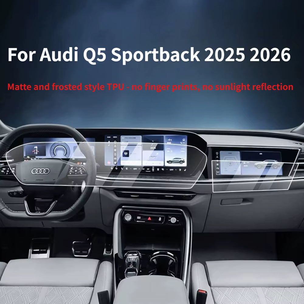 Film de protection PPF en TPU mat pour Audi Q5 Sportback 2025 2026, panneau de commande, écran de navigation GPS, résistant aux rayures, accessoires de voiture
