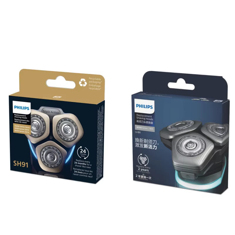 3 pièces Têtes de rasage de rechange Philips SH91/51 avec grille de coupe pour les séries