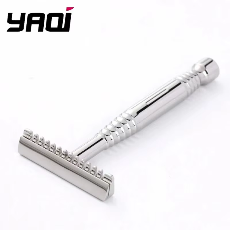 Rasoir de sécurité YAQI Romulus Open Comb Polished en acier inoxydable 316