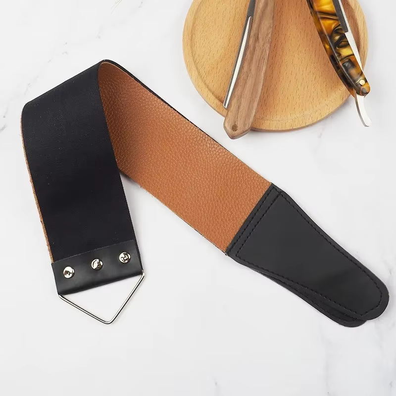 Sangle de rasage en cuir et toile pour hommes
