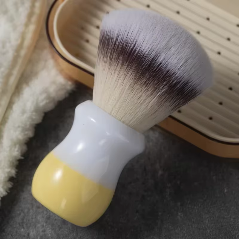 YAQI Naicha (thé au lait) brosse de rasage humide pour hommes en cheveux synthétiques