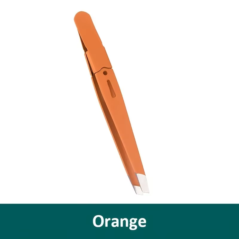 Pince à épiler sourcils colorée en acier inoxydable, outil de beauté pour l'épilation des poils fins, pinces biseautées pour sourcils, outils de maquillage