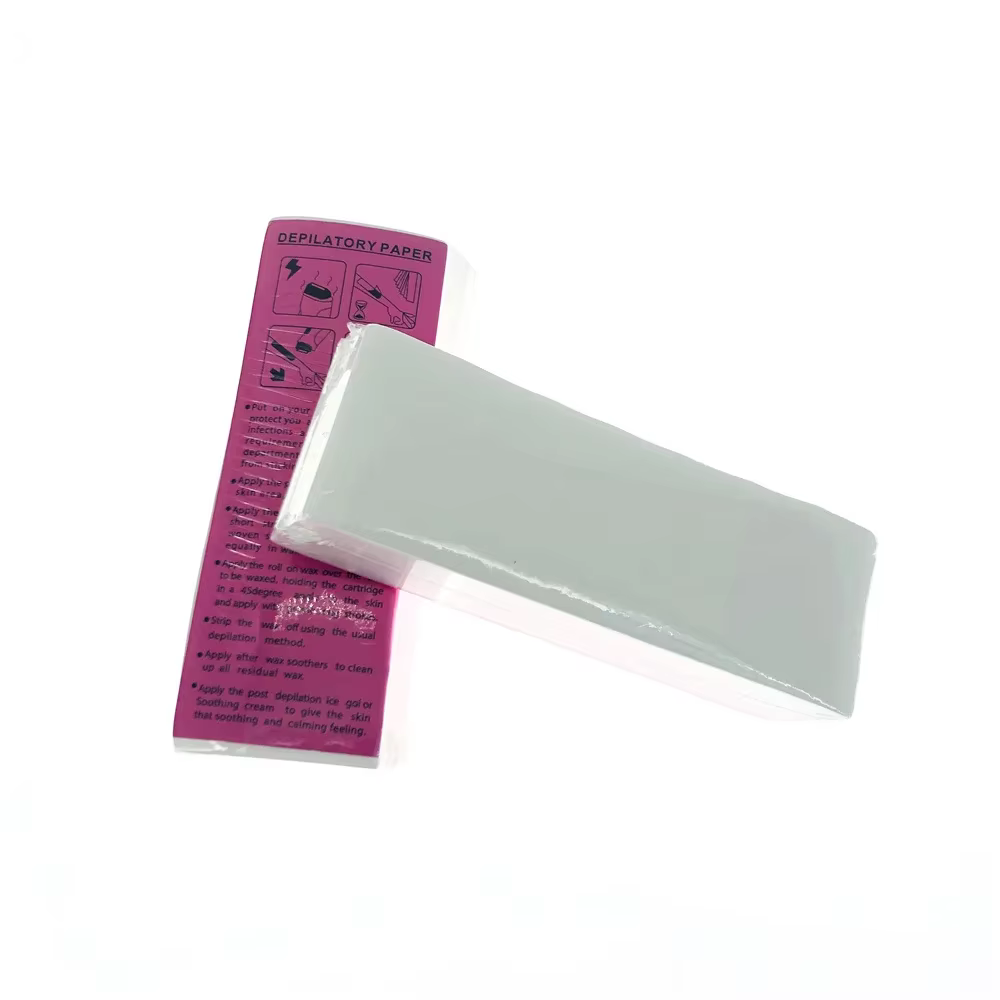 100 pièces épilation non tissé corps tissu cheveux enlever cire rouleaux de papier haute qualité