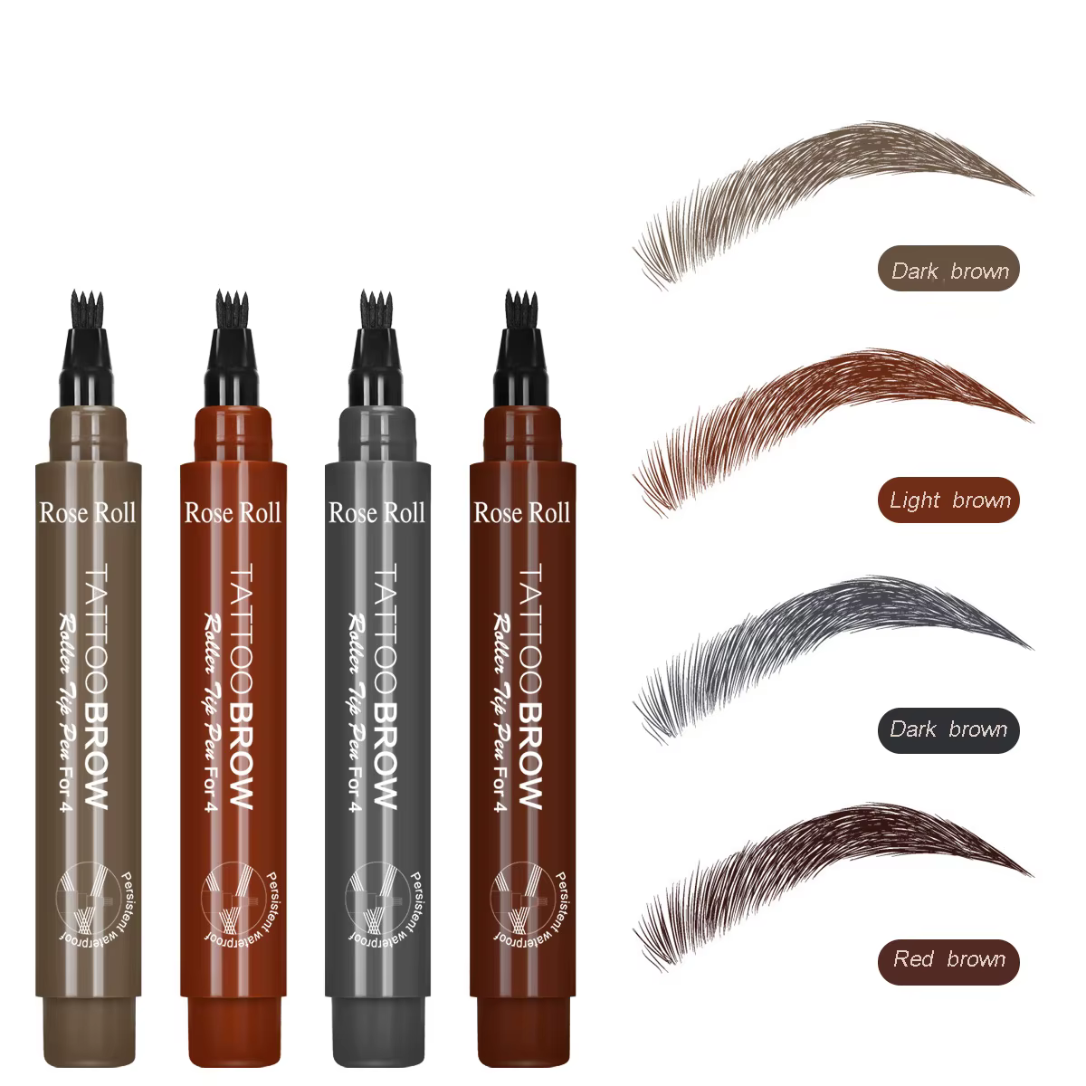 Stylo de remplissage de barbe à 4 pointes