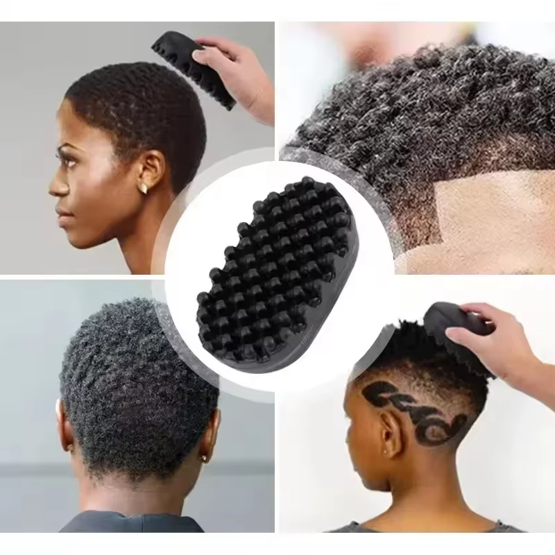Brosse Éponge Professionnelle pour Cheveux Bouclés, Outil Magique pour Torsades Africaines, Ondulations, Dreadlocks, Brosse à Cheveux Naturels, Outil de Coiffure Afro pour Salon