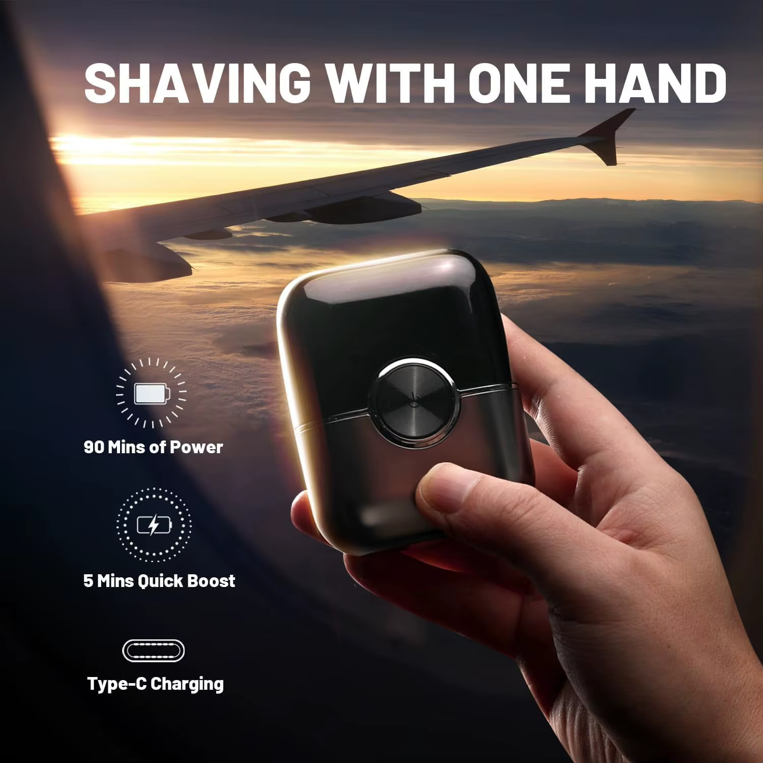Sweker rasoir électrique pour hommes 4 lames tête flottante feuille