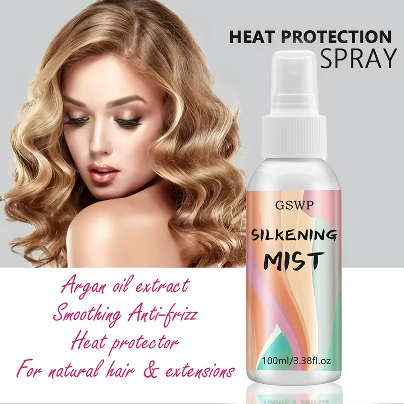 GSWP Silky Hair Spray est un soin sans rinçage avec protection thermique, un parfum agréable et laisse les cheveux lisses et brillants. 100ml