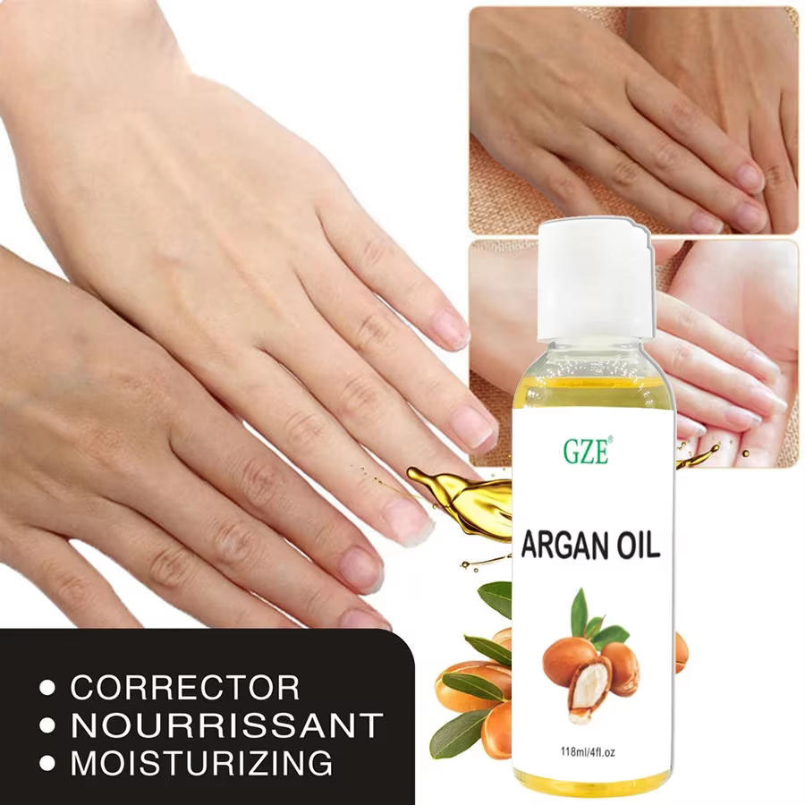 GZE Huile d'argan marocaine biologique Hydratant pur pressé à froid vierge de qualité supérieure pour peau sèche