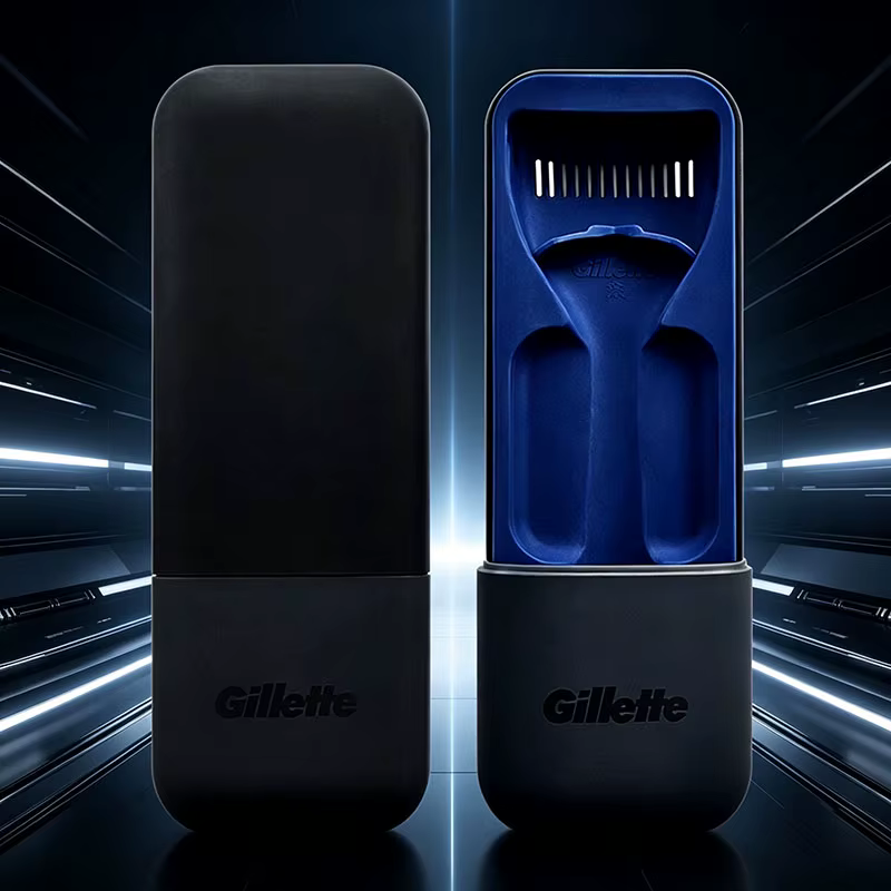 Boîte de rangement pour rasoir Gillette, ouverture et fermeture magnétiques, ventilation par drainage, boîte à gravité, boîte de protection portable pour voyage