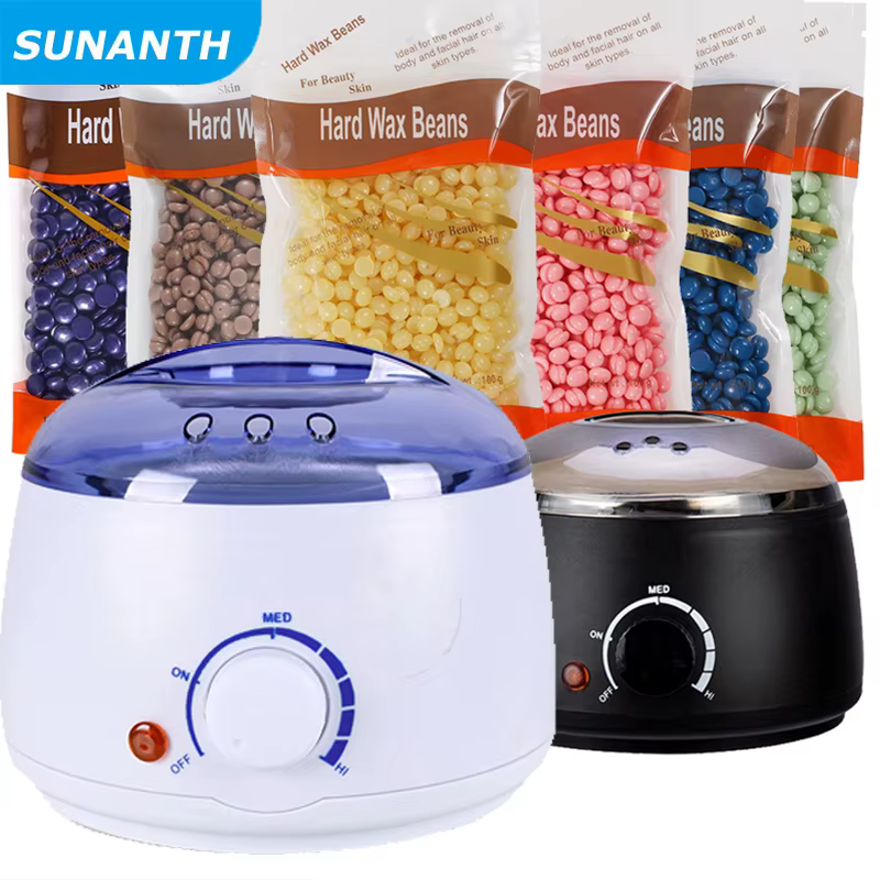 Machine d'épilation épilatoire-Kit d'épilateur de fusion de cire avec perles de haricots