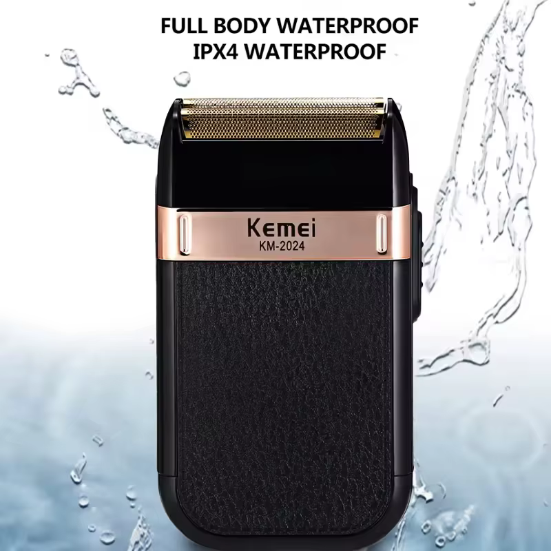 Kemei KM-2024 USB charge rasoir électrique pour hommes alternatif double lame