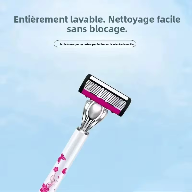 Rasoir de sécurité de haute qualité avec lames de rasage en acier inoxydable à 6 couches