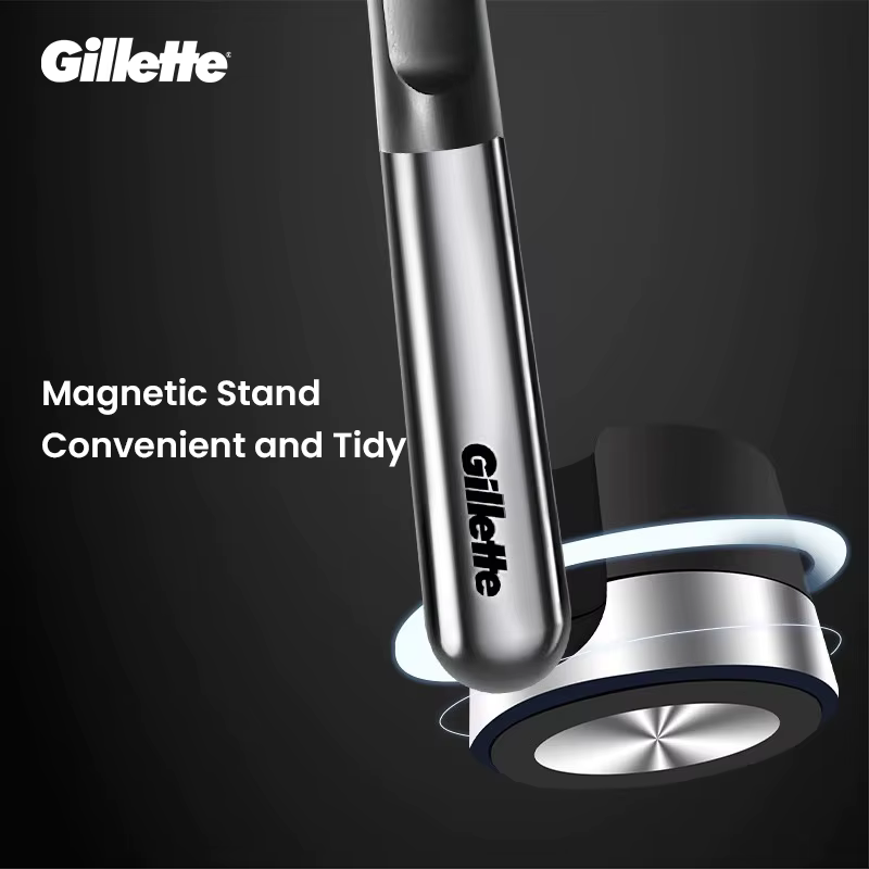 Rasoir Gillette Fusion 5 ProGlide pour homme avec 5 lames, base de rasage avec poignée, boîte Gravity Box, comprend 1 pack de recharge