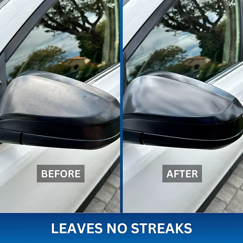 Rénovateur Plastique Voiture Effet Noir Brillant – Agent de Rénovation Cuir et Panneaux Intérieurs Auto – Cire Protectrice et Réparatrice pour Voiture