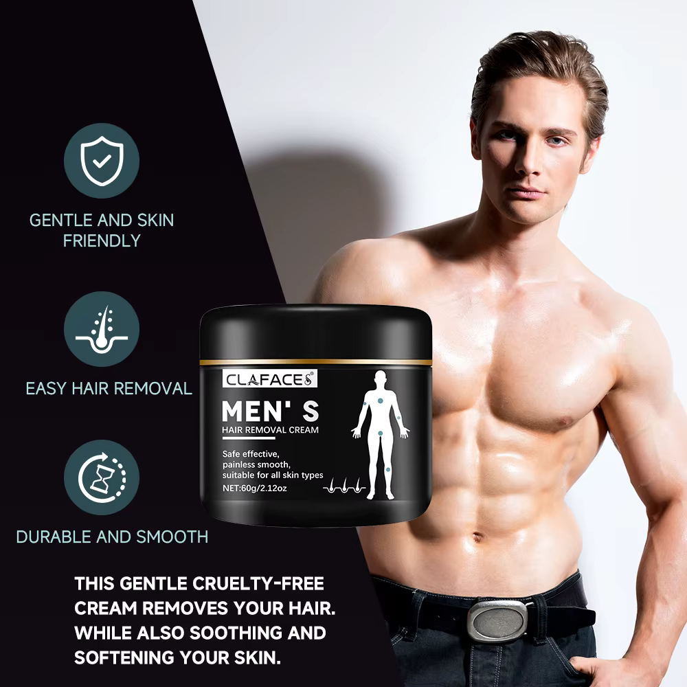 Crème dépilatoire indolore pour hommes