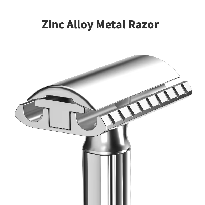 Rasoir de sécurité en métal en alliage de zinc pour homme