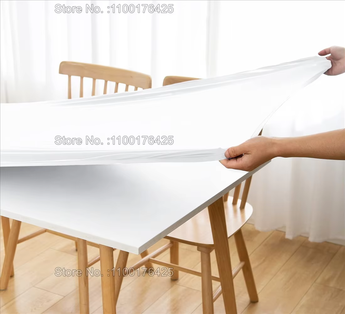 Nappe en bois avec bord rectangulaire, bande élastique imperméable, couverture de table, décoration extérieure, cuisine, gril