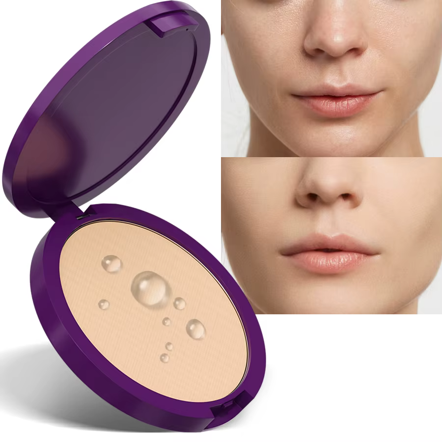 Fond de teint en poudre pressée mat à couvrance totale 5 couleurs, contrôle du sébum, finition impeccable et légère, maquillage pour femme, cadeaux