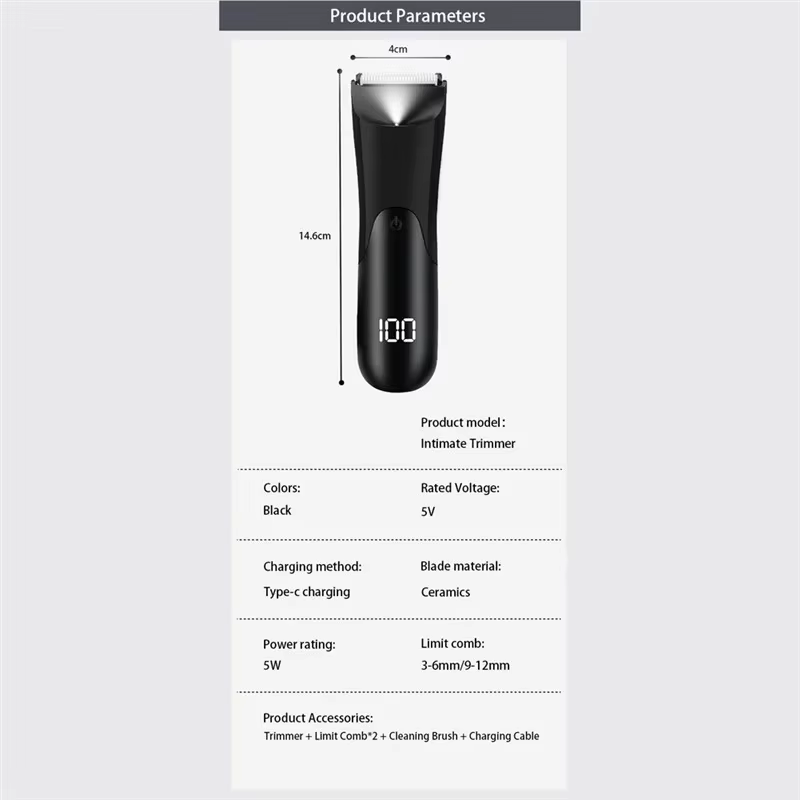 Tondeuse corporelle pour hommes