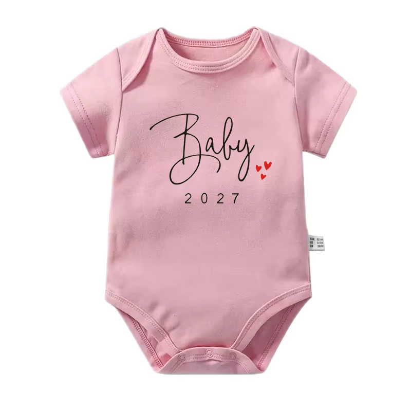 Combinaison pour bébé drôle et amusante pour révéler la grossesse, annonce de naissance 2027, tenue pour nouveau-né, garçons et filles