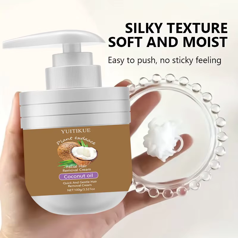 Crème dépilatoire pour le visage 100g – Rapide et douce à l'huile de noix de coco