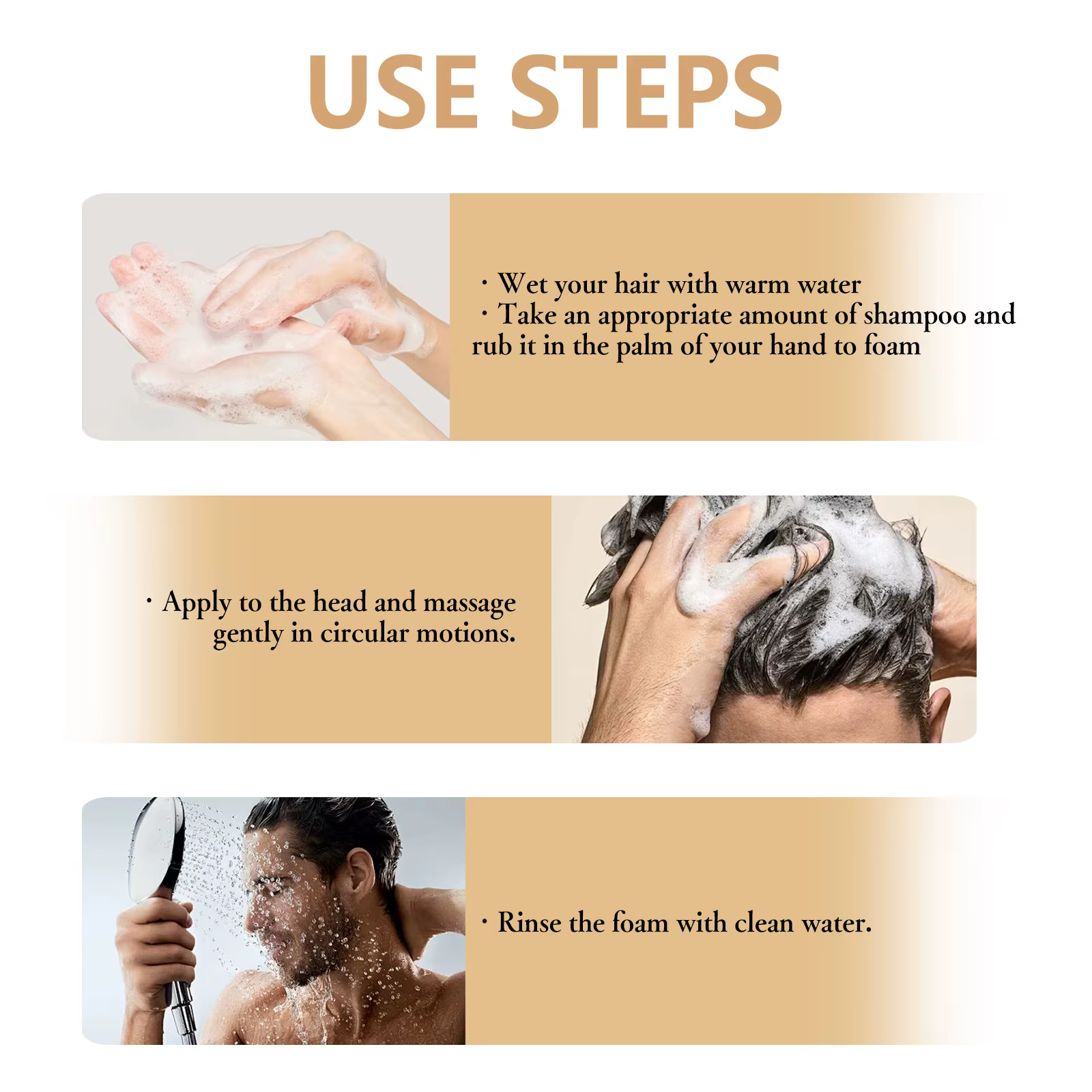 Shampoing pour la croissance des cheveux pour hommes