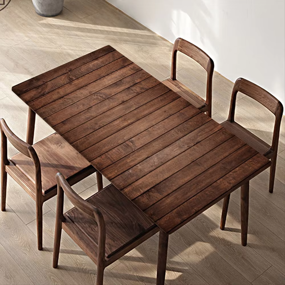 Nappe en bois avec bord rectangulaire, bande élastique imperméable, couverture de table, décoration extérieure, cuisine, gril