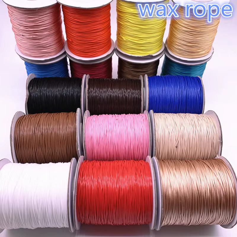 0.5 0.8 1.0 1.5 2.0mm cordon ciré fil ciré cordon chaîne sangle collier corde perle bijoux à bricoler soi-même faisant pour Bracelet