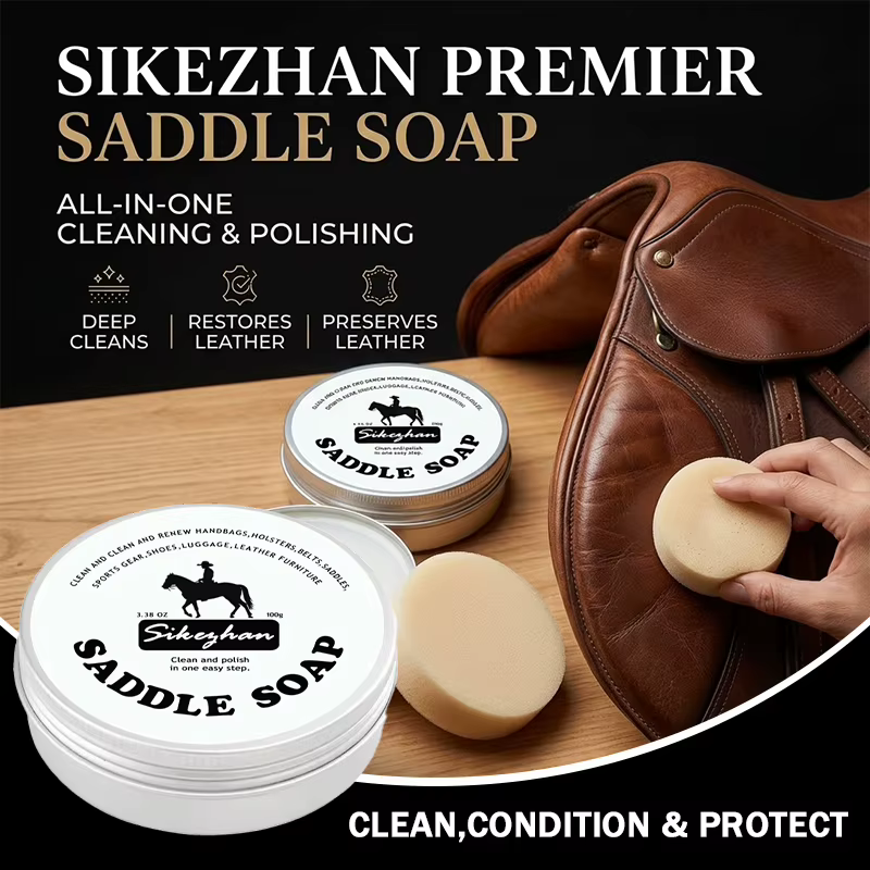 Crème d'entretien professionnelle pour selle de cheval à l'huile de vison pour équipement équestre, sellerie et bottes en cuir, nourrissante en profondeur 100g SIKEZHAN