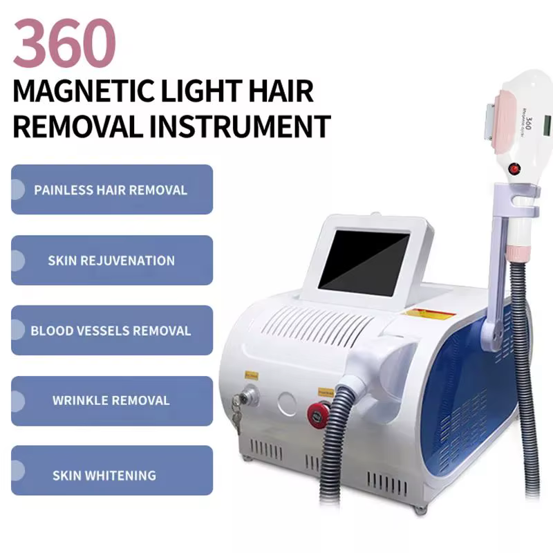 Nouveau 360 magnéto OPT IPL Laser épilation Machine Flaelwss rajeunissement de la peau Elight Permanent épilateur pour Salon