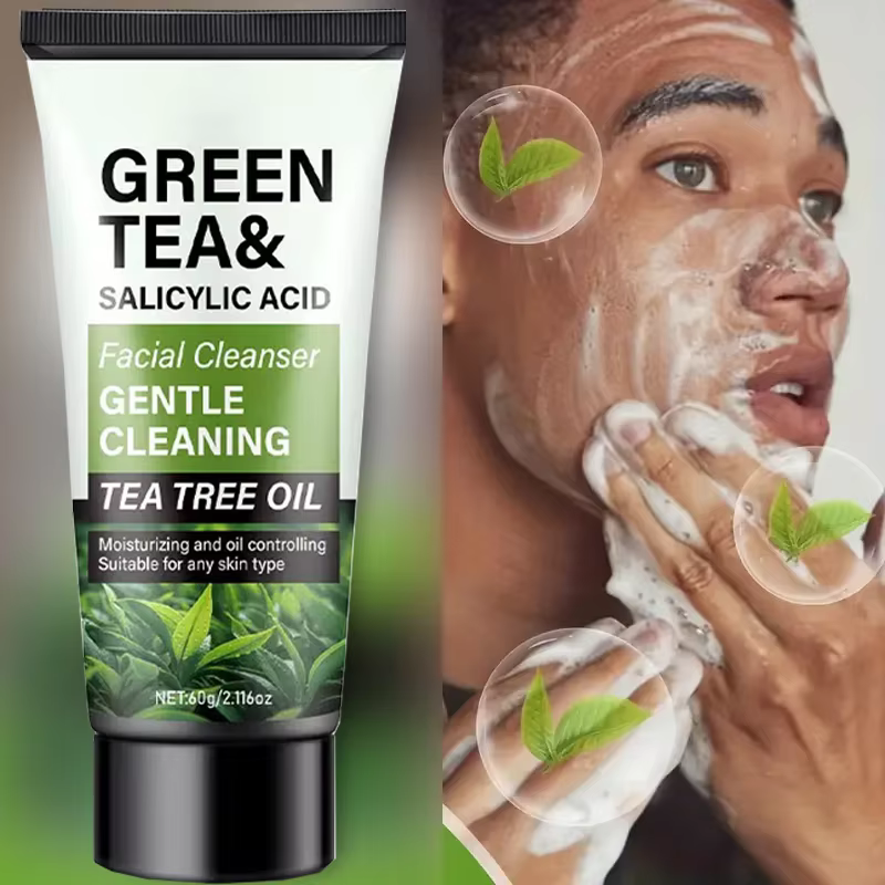 Nettoyant visage pour homme 60g - Thé vert & Acide salicylique