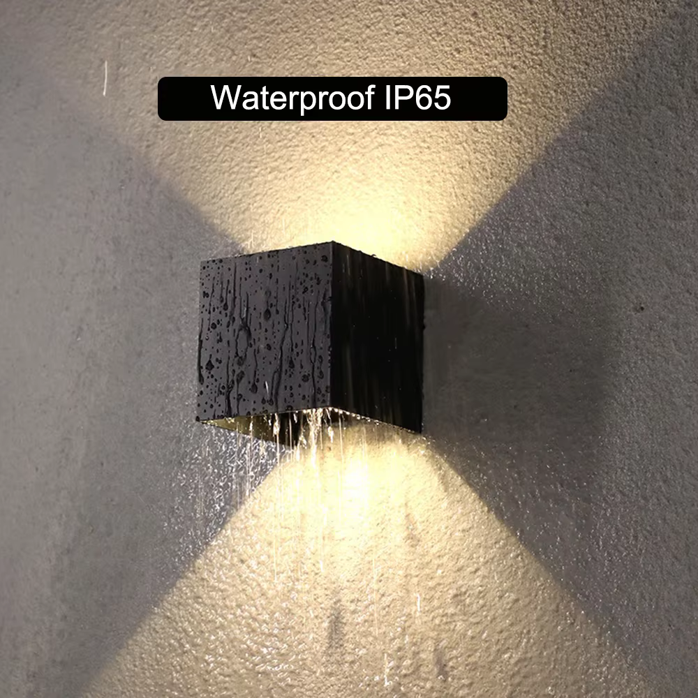 Lampe murale extérieure moderne étanche 6W 12W, en aluminium blanc ou noir, pour garage, porche et autres applications extérieures