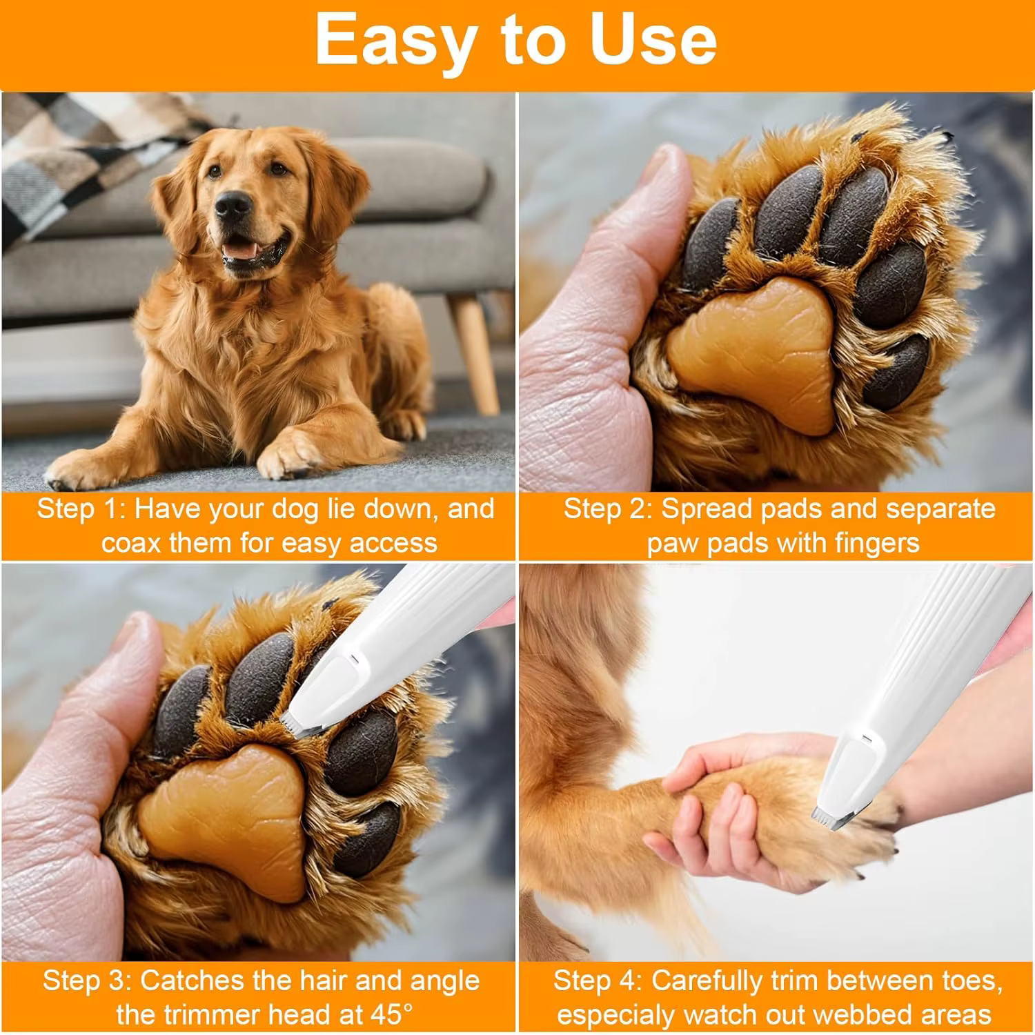 Rasoir de pied pour animaux de compagnie chat rasage poussoir électrique coupe de chien
