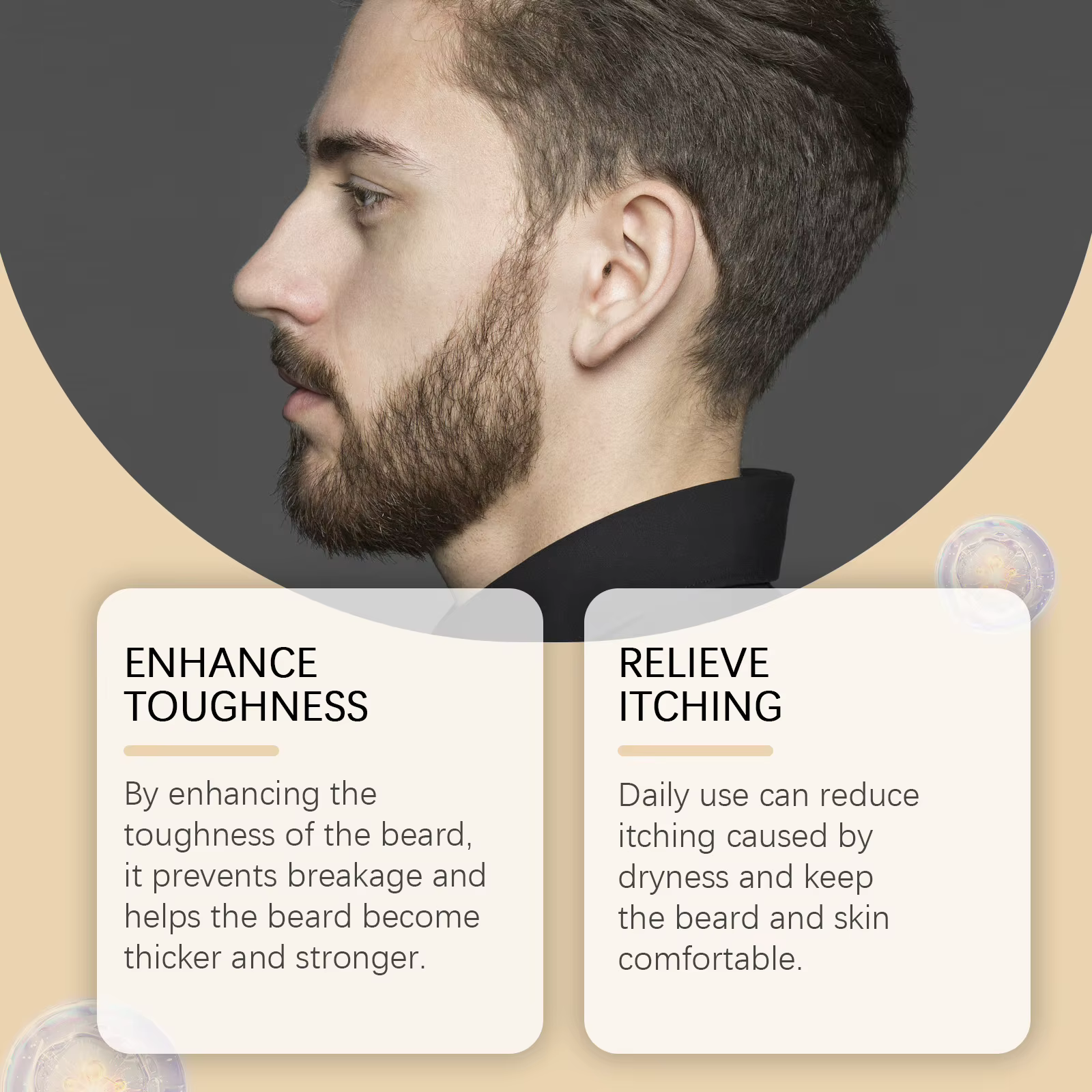 Huile de soin de la barbe pour hommes