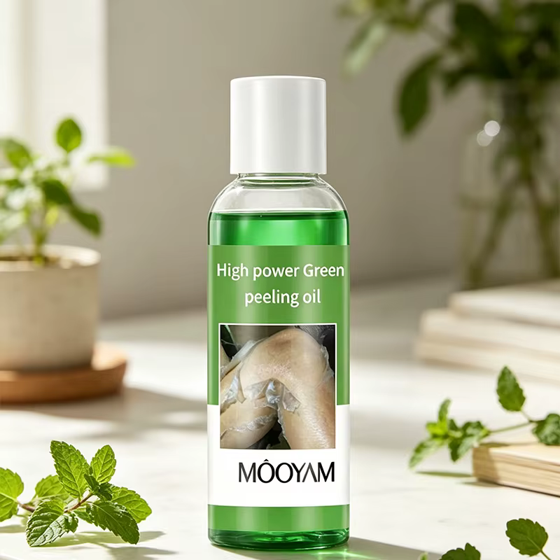 Huile exfoliante verte à l'extrait de réglisse pour le visage et le corps, adoucissante, hydratante, peeling, nettoyage en profondeur des pores, soin quotidien du corps