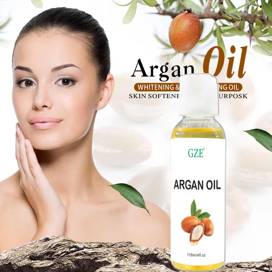 GZE Huile d'argan marocaine biologique Hydratant pur pressé à froid vierge de qualité supérieure pour peau sèche