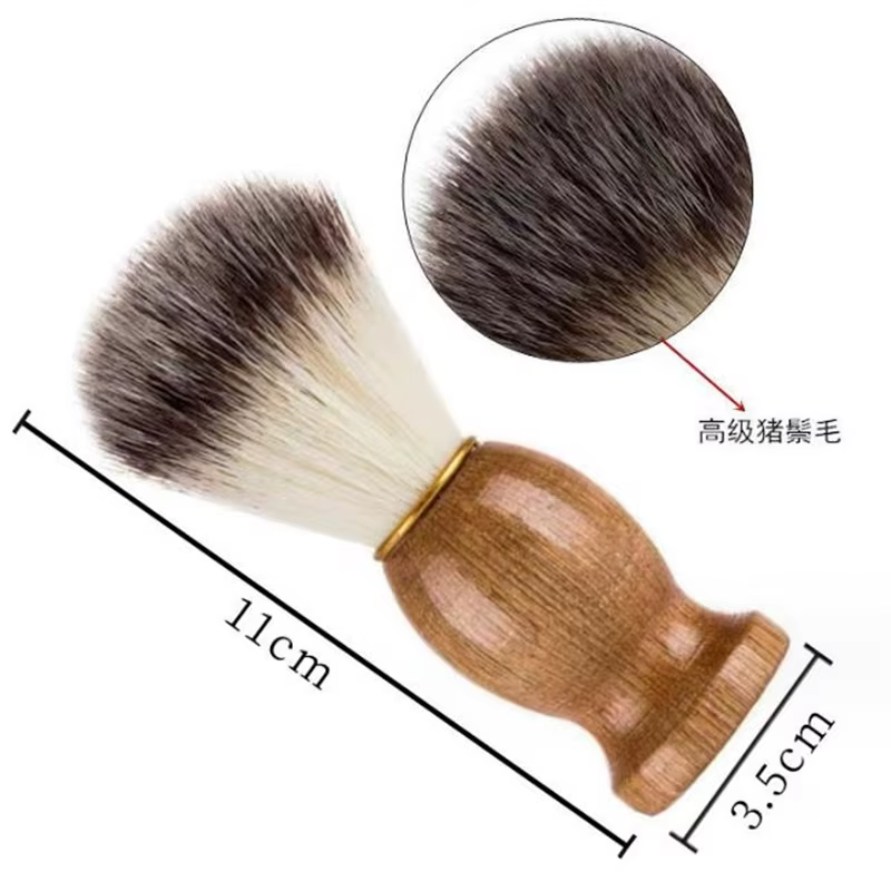 Brosse à cheveux de blaireau naturel pour hommes